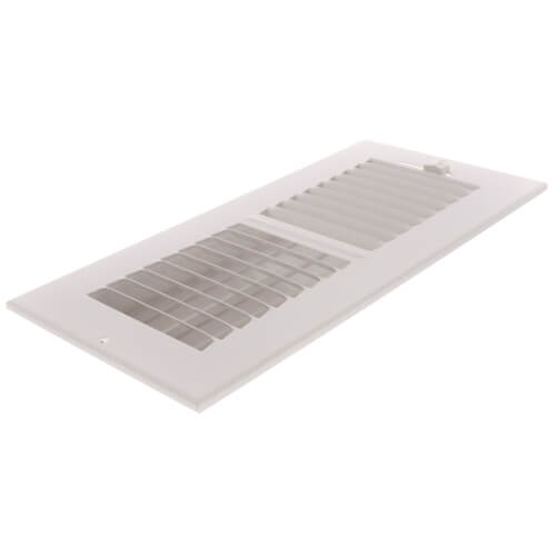 Main product image of 10" x 4" (Wall Opening Size) White Two-Way Steel Sidewall/Ceiling Register (682 Series)