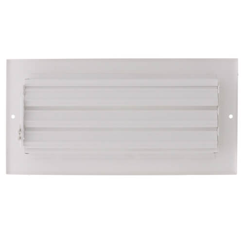 Main product image of 10" x 4" (Wall Opening Size) White Two-Way Steel Sidewall/Ceiling Register (682 Series)