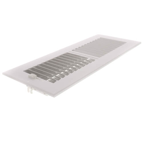 Main product image of 12" x 4" (Wall Opening Size) White Two-Way Steel Sidewall/Ceiling Register (682 Series)