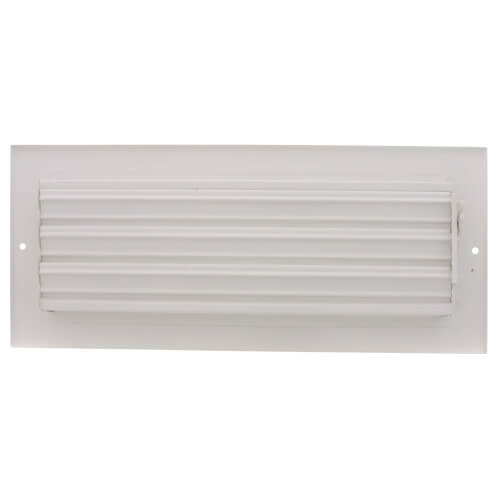 Main product image of 12" x 4" (Wall Opening Size) White Two-Way Steel Sidewall/Ceiling Register (682 Series)