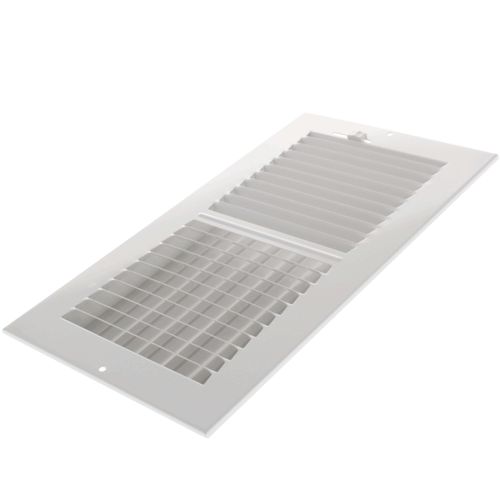 Main product image of 12" x 6" (Wall Opening Size) White Two-Way Steel Sidewall/Ceiling Register (682 Series)