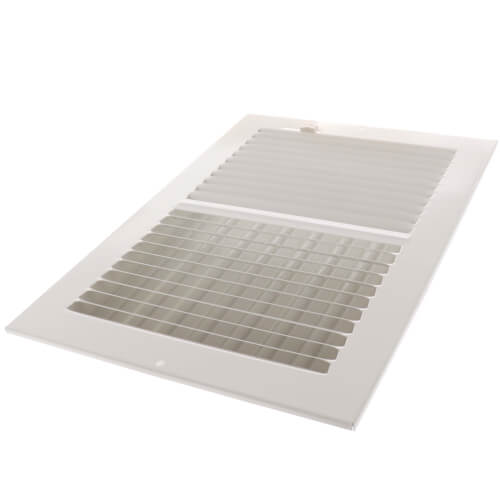 Main product image of 16" x 6" (Wall Opening Size) White Two-Way Steel Sidewall/Ceiling Register (682 Series)