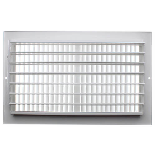 Main product image of 14" x 8" (Wall Opening Size) White Two-Way Steel Sidewall/Ceiling Register (682 Series)