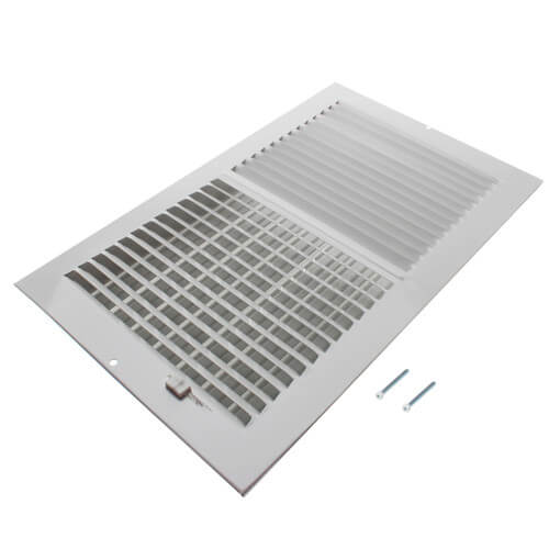 Main product image of 14" x 8" (Wall Opening Size) White Two-Way Steel Sidewall/Ceiling Register (682 Series)