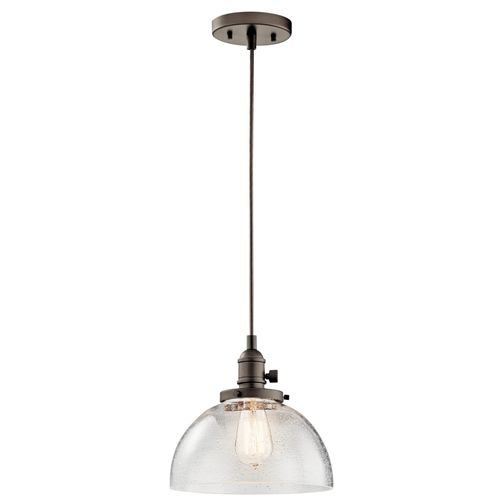 Main product image of Avery 9.25" 1 Light Goblet Mini Pendant w/ Clear Seeded Glass (Olde Bronze)