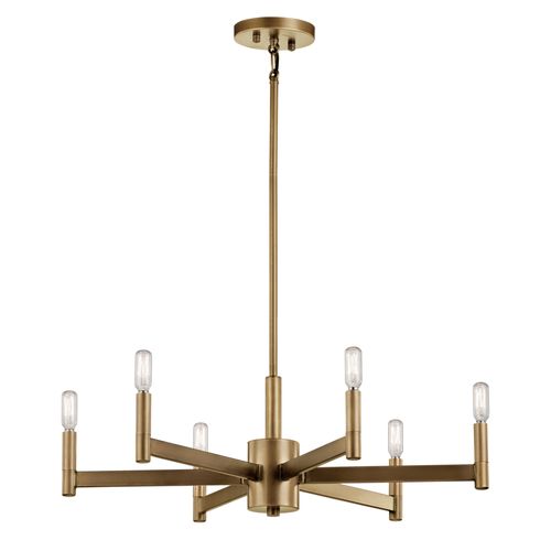 Main product image of Erzo 9.25" 6 Light Chandelier (Natural Brass)