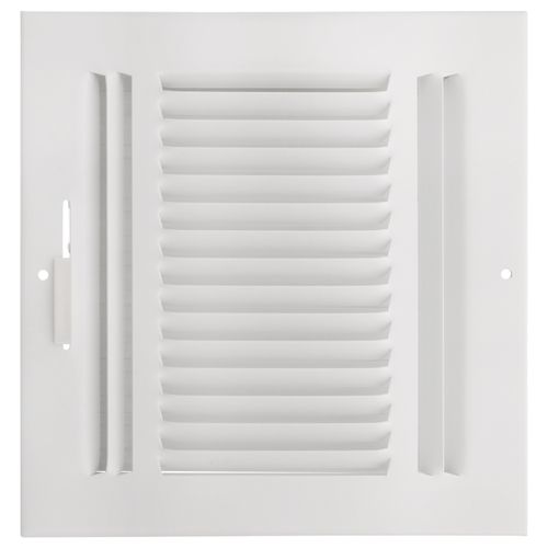 Main product image of 8" x 8" (Wall Opening Size) White Three-Way Sidewall/Ceiling Register (683 Series)