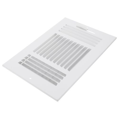 Main product image of 10" x 6" (Wall Opening Size) White Three-Way Sidewall/Ceiling Register (683 Series)