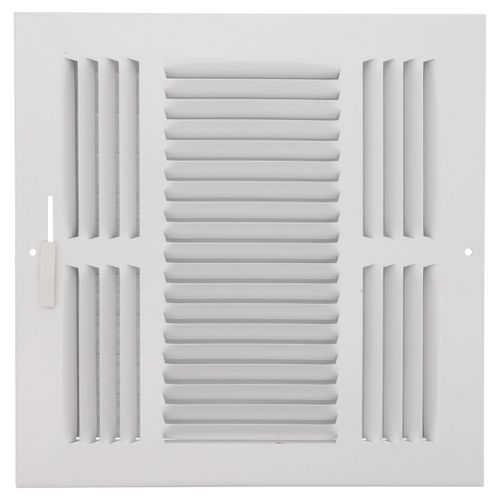 Main product image of 10" x 10" (Wall Opening Size) White Three-Way Sidewall/Ceiling Register (683 Series)