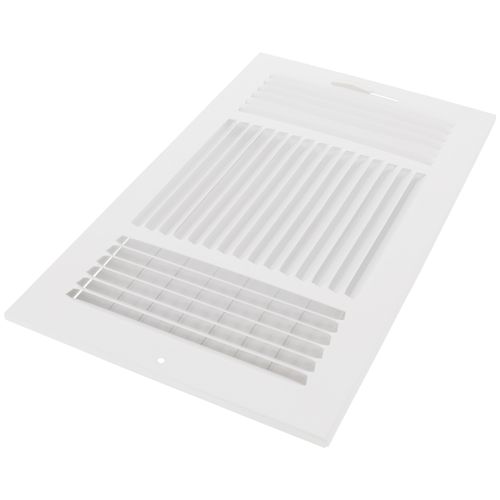 Main product image of 14" x 6" (Wall Opening Size) White Three-Way Sidewall/Ceiling Register (683 Series)