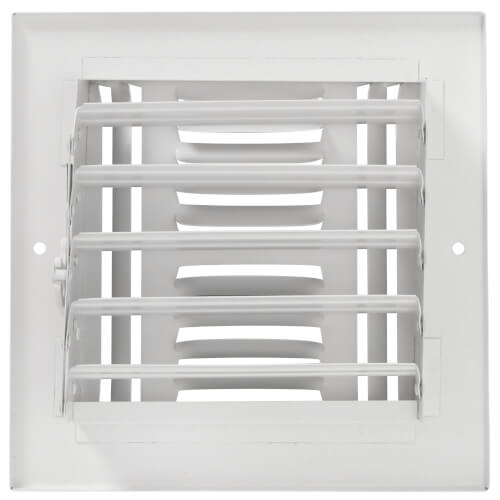 Main product image of 6" x 6" (Wall Opening Size) Four-Way White Sidewall/Ceiling Register (684 Series)
