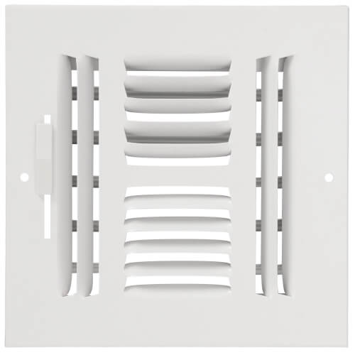 Main product image of 6" x 6" (Wall Opening Size) Four-Way White Sidewall/Ceiling Register (684 Series)
