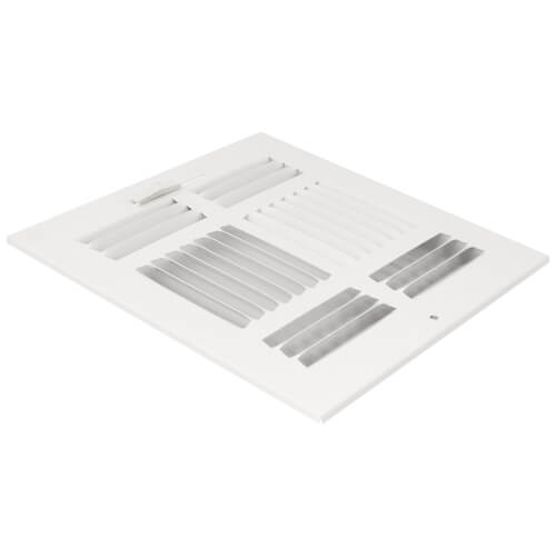 Main product image of 8" x 8" (Wall Opening Size) Four-Way White Sidewall/Ceiling Register (684 Series)