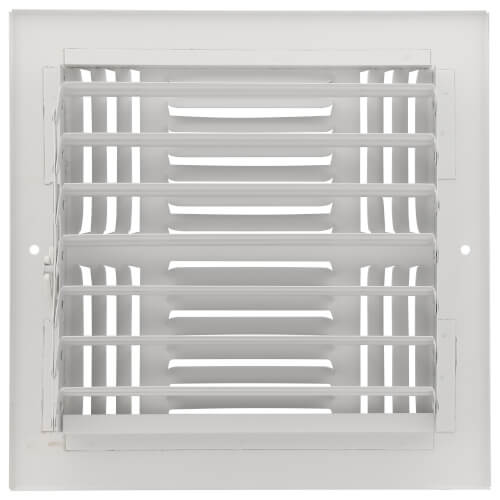 Main product image of 8" x 8" (Wall Opening Size) Four-Way White Sidewall/Ceiling Register (684 Series)