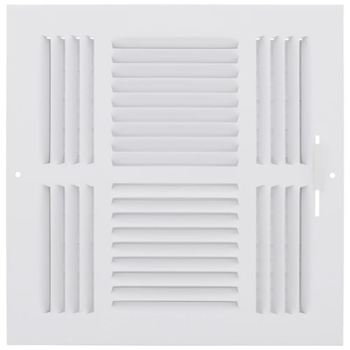 Main product image of 10" x 10" (Wall Opening Size) Four-Way White Sidewall/Ceiling Register (684 Series)