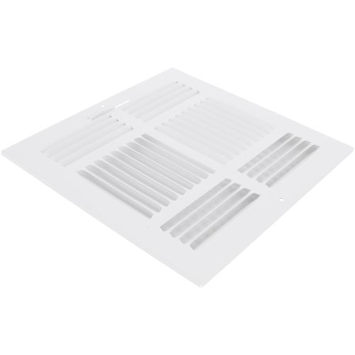 Main product image of 10" x 10" (Wall Opening Size) Four-Way White Sidewall/Ceiling Register (684 Series)