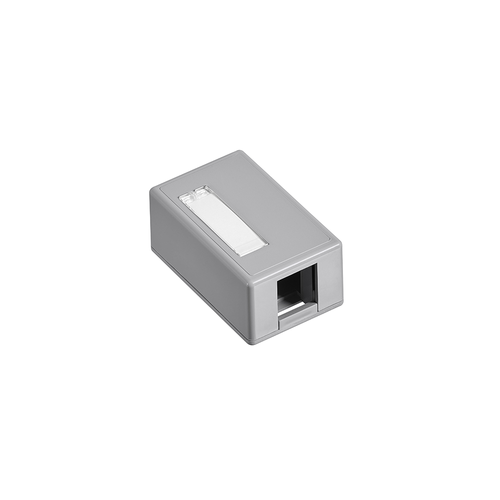 Main product image of Surface-mount Quickport, Box, Plenum Rated, 1-port (Gray)