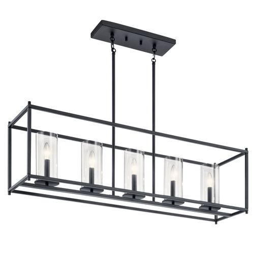 Main product image of Crosby 5 Light Linear Chandelier (Black)