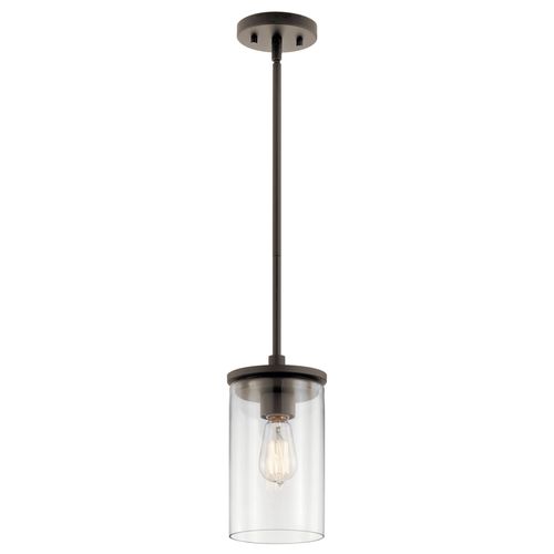 Main product image of Crosby 10.75" 1 Light Mini Pendant w/ Clear Glass (Olde Bronze)
