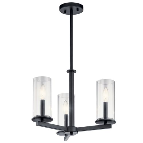 Main product image of Crosby 3 Light Convertible Chandelier (Black)