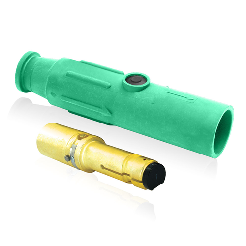 Main product image of 23 Series Plug, Male, 600A Max, 600V Crimp Tube Termination, 350-500 MCM Cable Range (Green)
