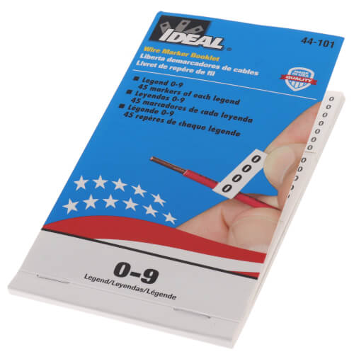 Main product image of Wire Marker Booklet Legend: 0-9 (10 Page Book)