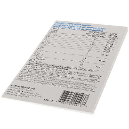 Main product image of Wire Marker Booklet Legend: 1-45 (10 Page Book)