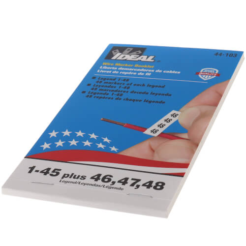 44103 Ideal 44103 Wire Marker Booklet Legend 145 (10 Page Book)