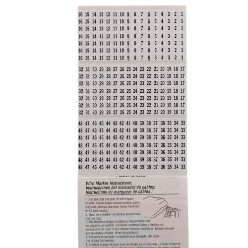 Main product image of Wire Marker Booklet Legend: 1-45 (10 Page Book)