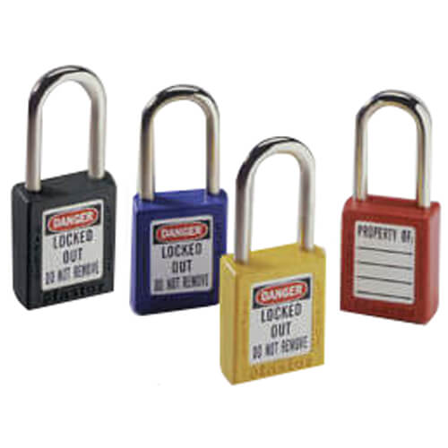 Main product image of Yellow Safety Lockout Padlock with 1-1/2" Shackle Clearance (Card of 1)