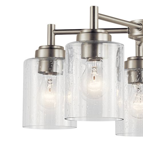 Main product image of Winslow 19.75" 5 Light Chandelier w/ Clear Seeded Glass (Brushed Nickel)