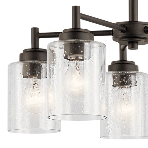 Main product image of Winslow 19.75" 5 Light Chandelier w/ Clear Seeded Glass (Olde Bronze)