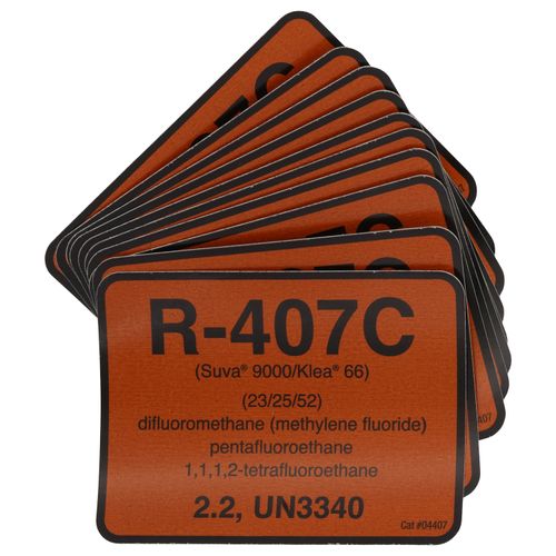 Main product image of R-407C Color Coded Refrigerant ID Label (Pack of 10)