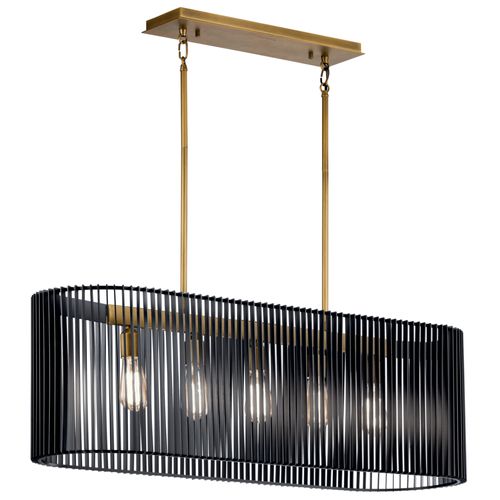 Main product image of Linara 5 Light Linear Chandelier (Black)