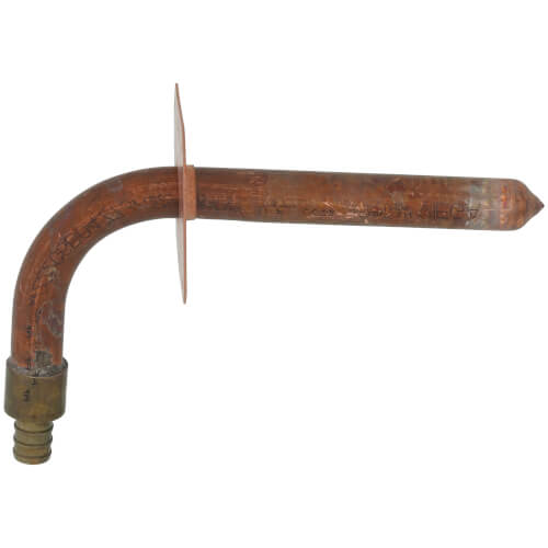Main product image of 1/2" PureFlow PEX Crimp Copper Stub-Out Elbow w/ Ear (3-1/2" x 6")