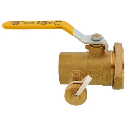 Main product image of 2029PT 1-1/4" Full Port Ball Valve w/ Purge (FNPT x Flange) 