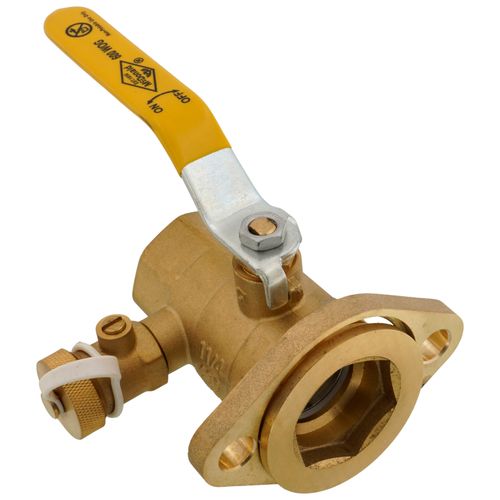 Main product image of 2029PT 1-1/4" Full Port Ball Valve w/ Purge (FNPT x Flange) 