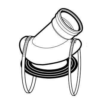 Main product image of 6" x 8" PVC SDR 35 Saddle Wye (Gasketed)