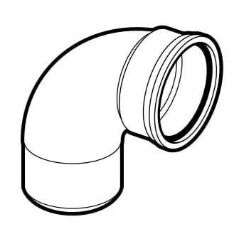 Main product image of 12" PVC SDR 35 1/4 Bend 90° Elbow, Street (Spigot x G)