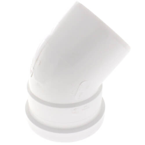 Main product image of 12" PVC SDR 35 1/8 Bend 45° Elbow, Street (Spigot x G)
