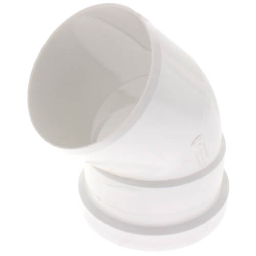 Main product image of 12" PVC SDR 35 1/8 Bend 45° Elbow, Street (Spigot x G)