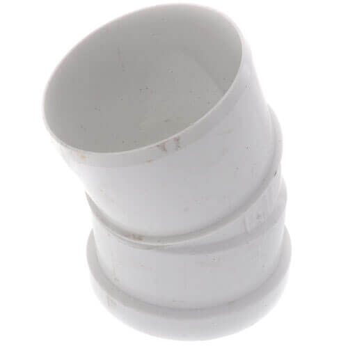 Main product image of 10" PVC SDR 35 1/16 Bend 22.5° Elbow (Spigot x G)