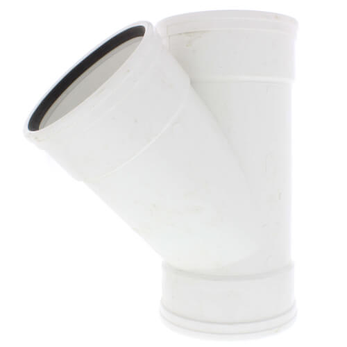 Main product image of 6" PVC SDR 35 1/8 Bend 45° Wye (G x G x G)