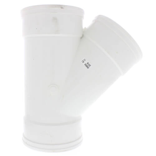Main product image of 6" PVC SDR 35 1/8 Bend 45° Wye (G x G x G)