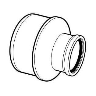Main product image of 10" x 8" PVC SDR 35 Extended Bushing (Concentric SPG x G)