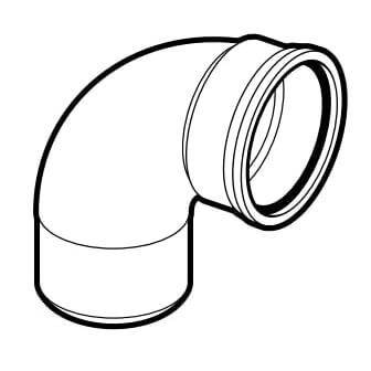 Main product image of 6" PVC SDR 35 1/4 Bend 90° Elbow, Street (Spigot x G)