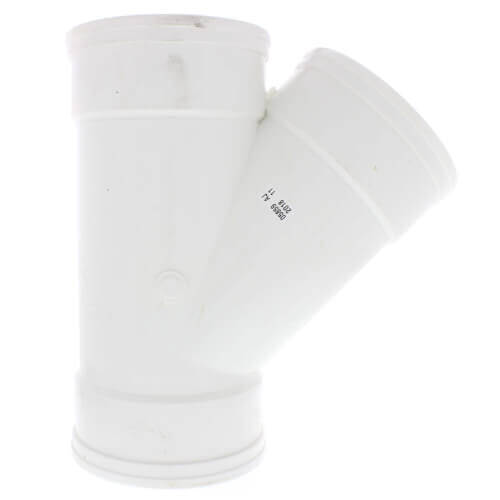 Main product image of 8" PVC SDR 35 1/8 Bend 45° Wye (G x G x G)