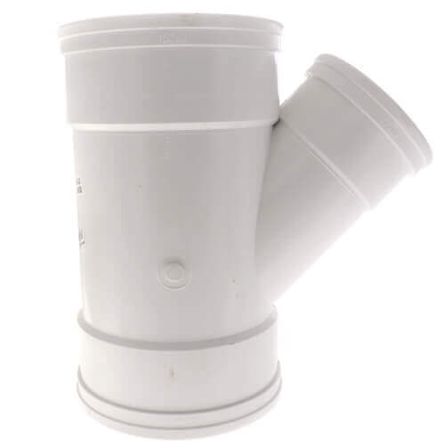 Main product image of 10" x 10" x 8" PVC SDR 35 1/8 Bend 45° Wye (G x G x G)