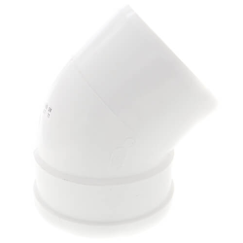 Main product image of 6" PVC SDR 35 1/8 Bend 45° Elbow, Street (Spigot x G)