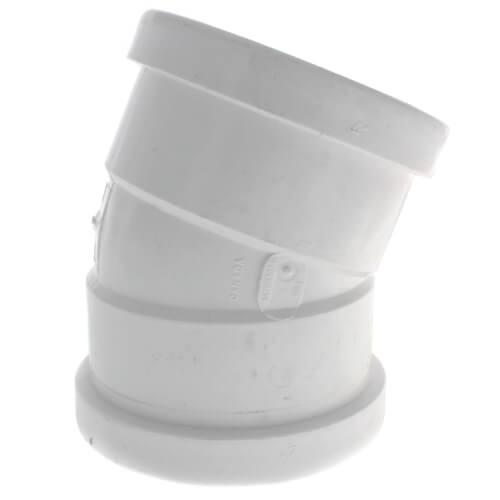 Main product image of 4" PVC SDR 35 1/16 Bend 22.5° Elbow (G x G)